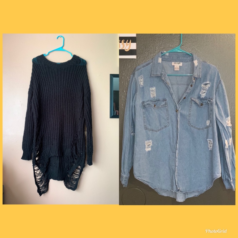 2 FOR $25 (Denim/Distressed Combo) 😍